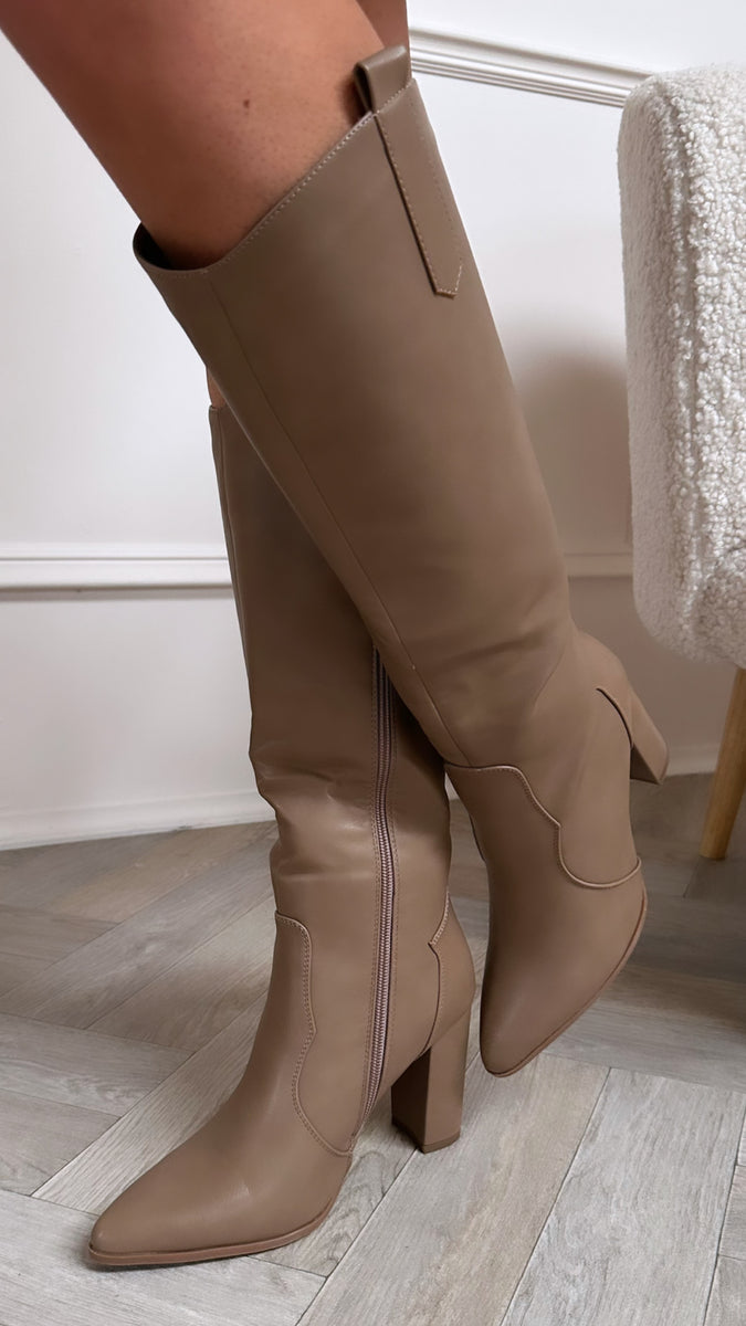 Mocha thigh high on sale boots