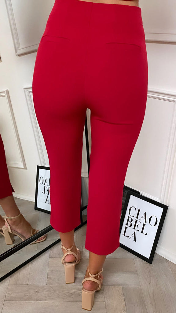 IL Val Cherry Red Suit Trousers 