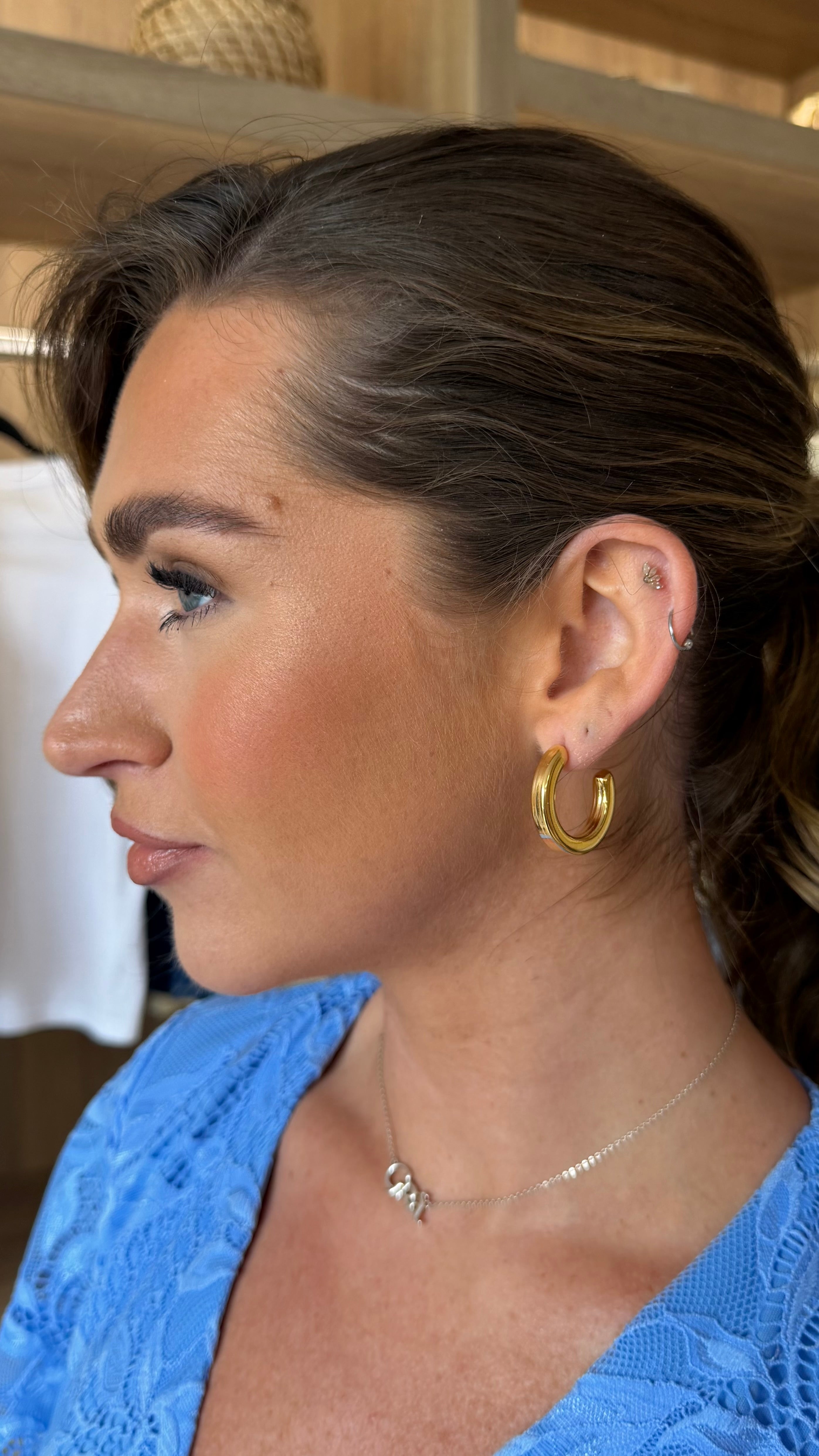 Renay Gold Loop Earrings Get That Trend Renay Gold Loop Earrings Get That Trend