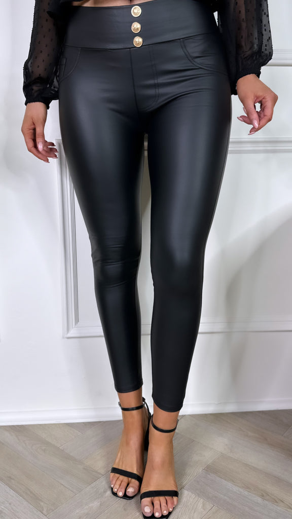 Guess Dana Leather Skinny Leggings - Sixty Three Boutique