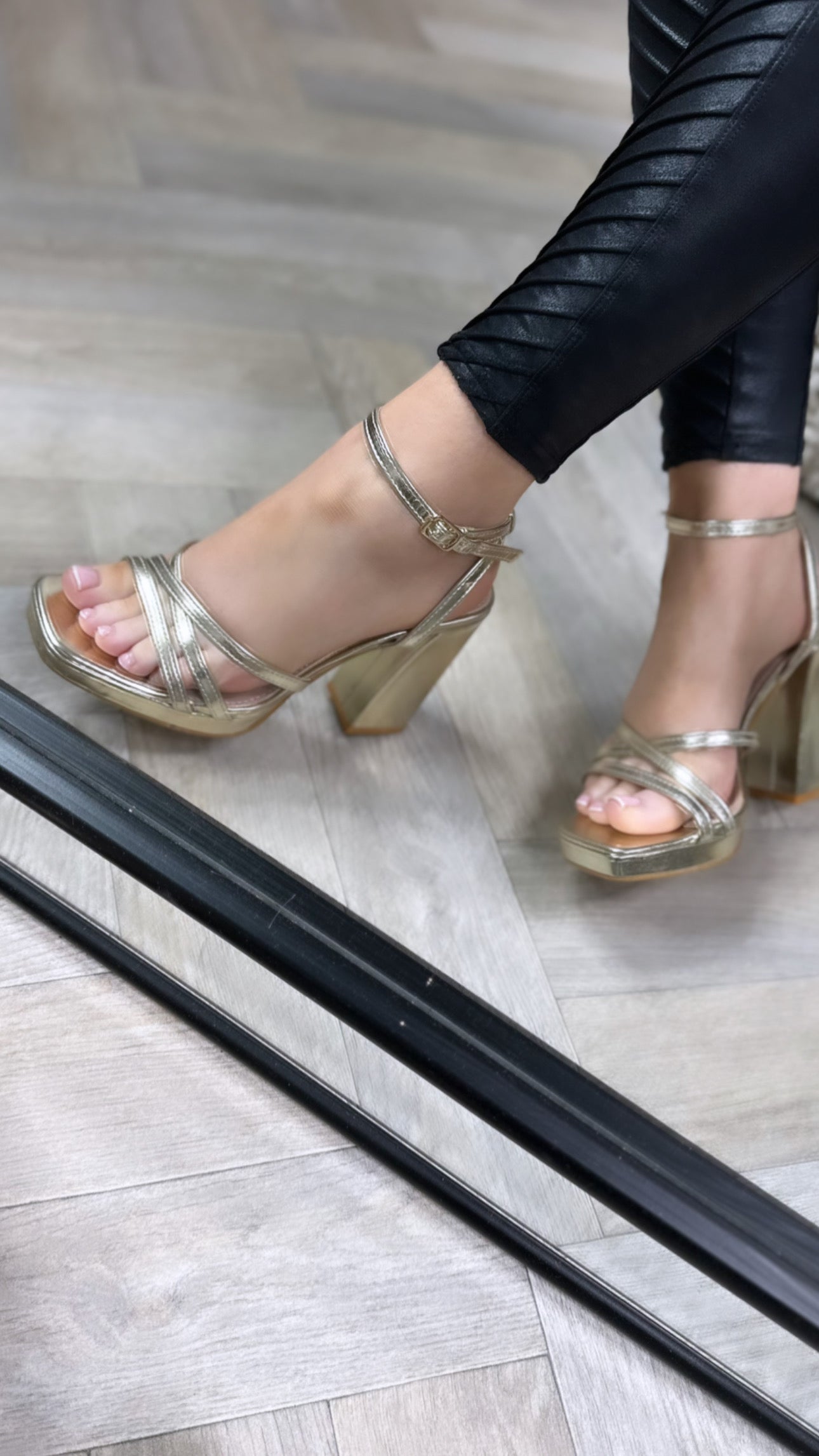 Gold strappy dress clearance sandals