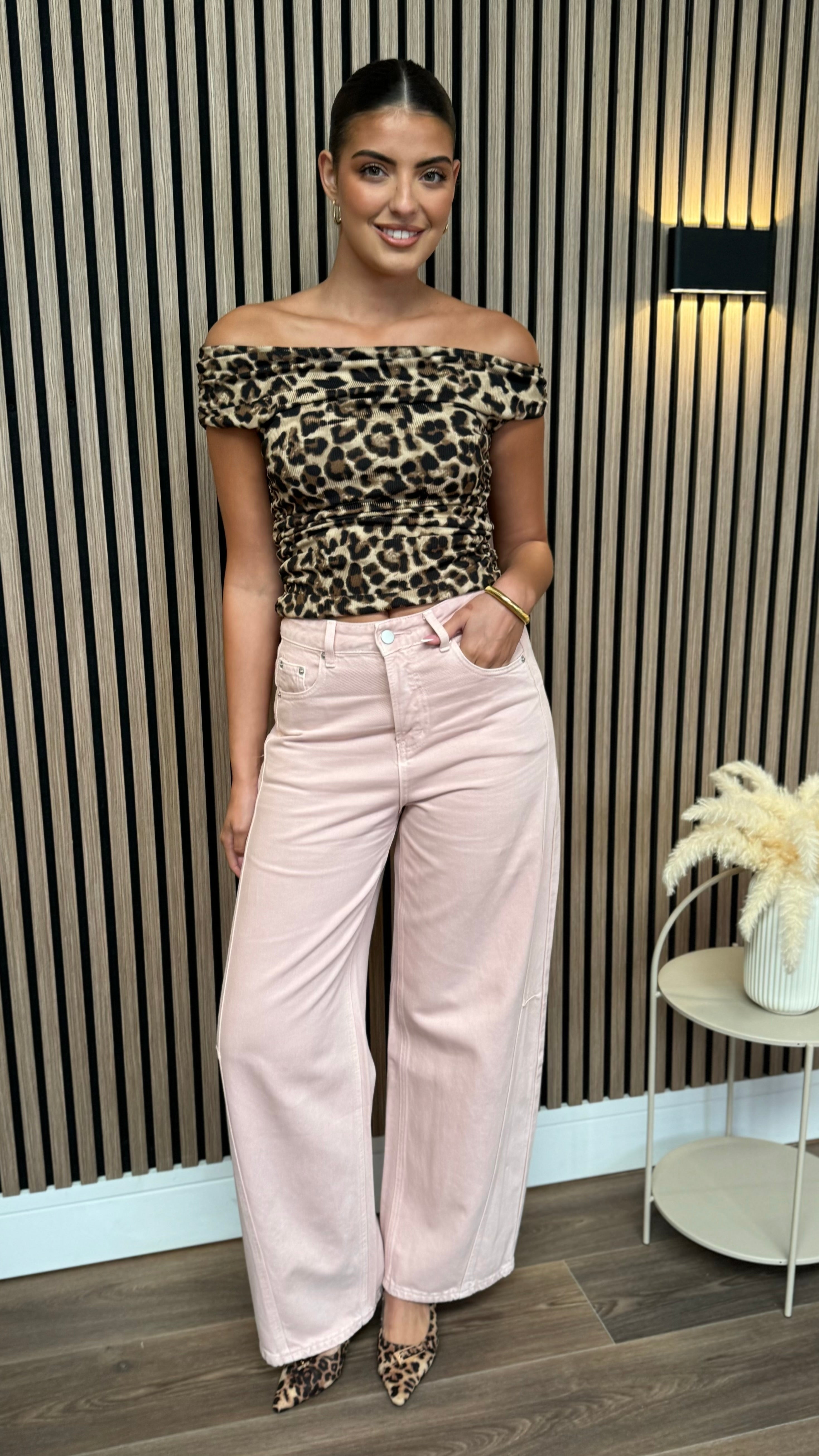 Denim Rose Wide Leg Pants Liz Rose Pink Wide Leg Jeans – Get