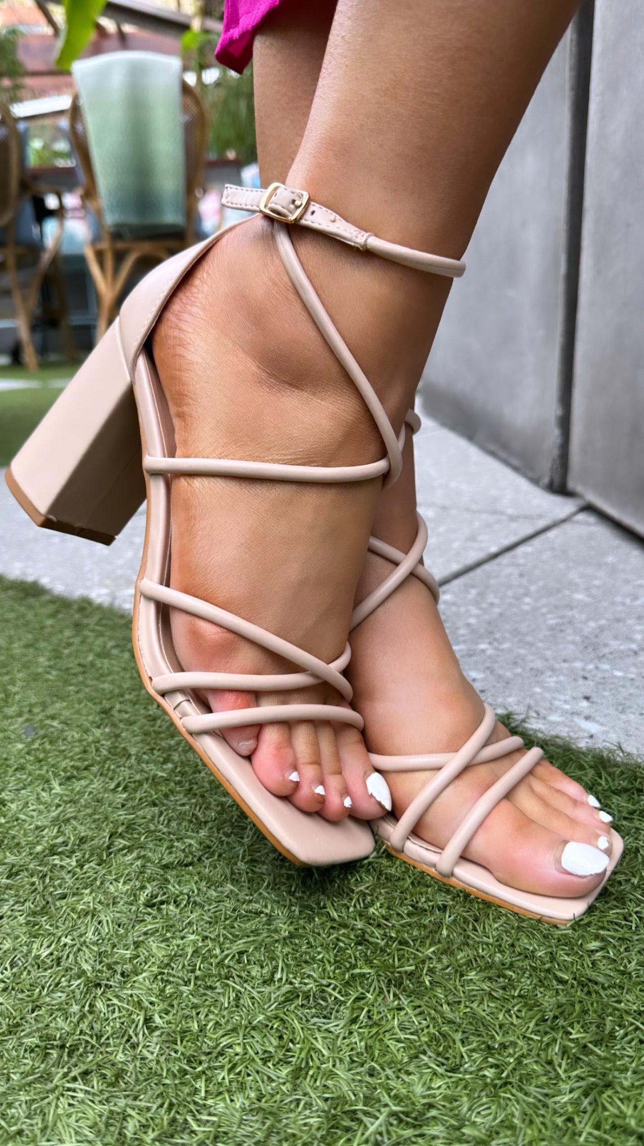 The Versatility of Nude Strappy Block Heels