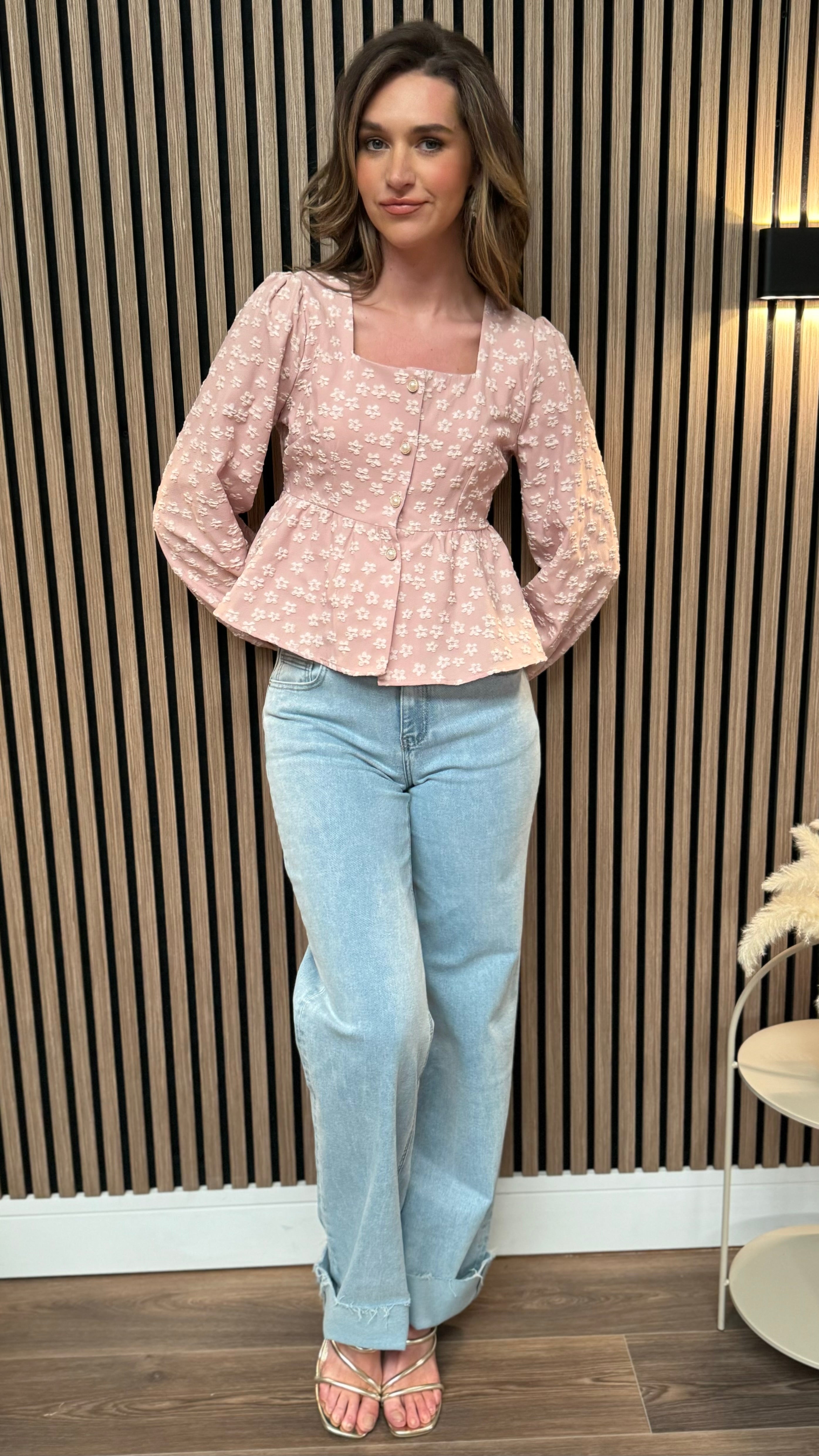 Alumu melton peplum button tops ジャケット・アウター Alumu. melton