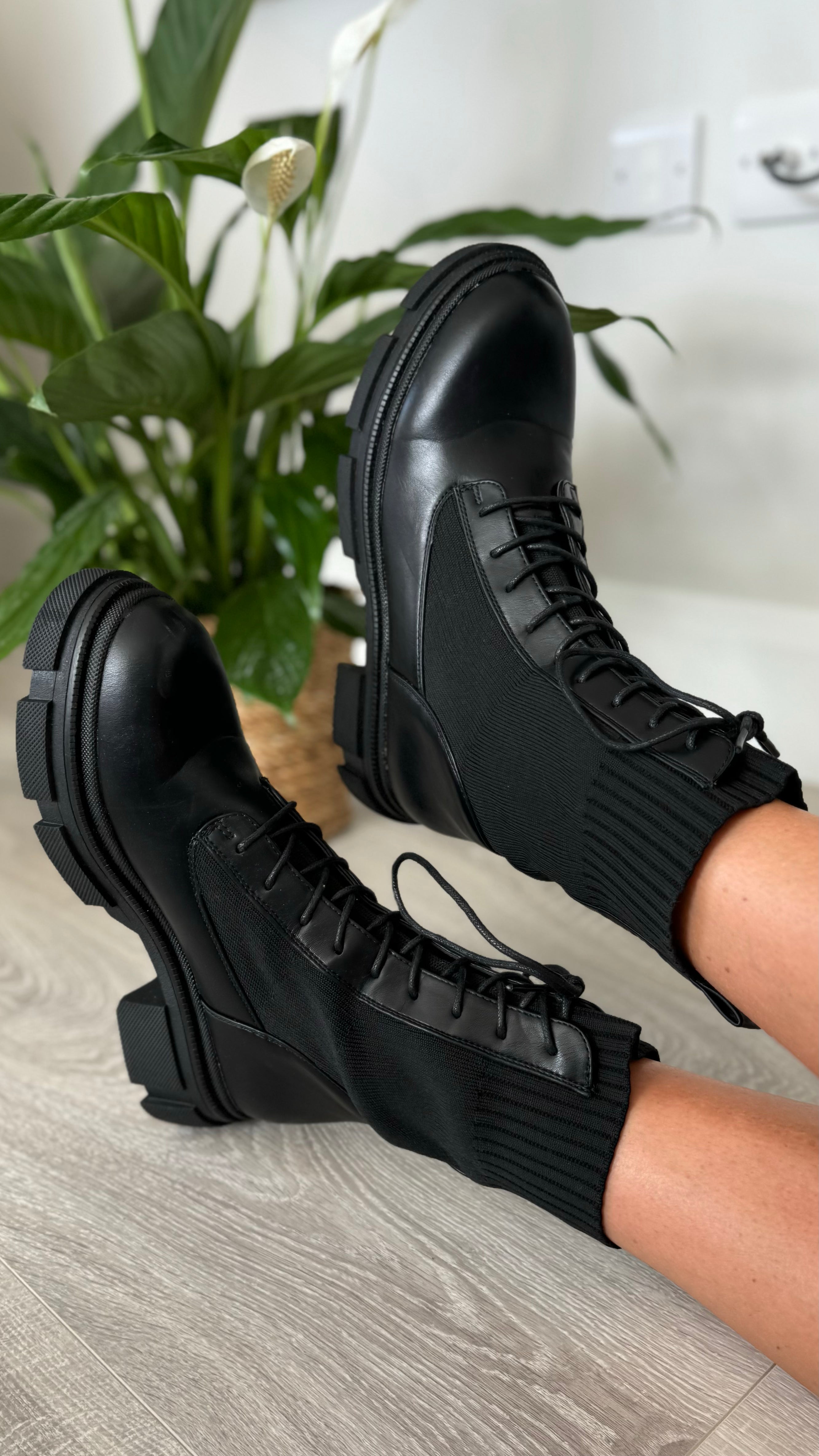 Black wedge dress boots shop