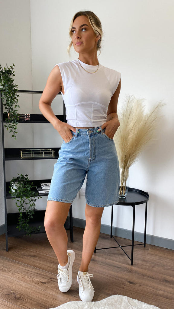 Get That Trend Dr Denim Bella Light Blue Relaxed Fit Shorts