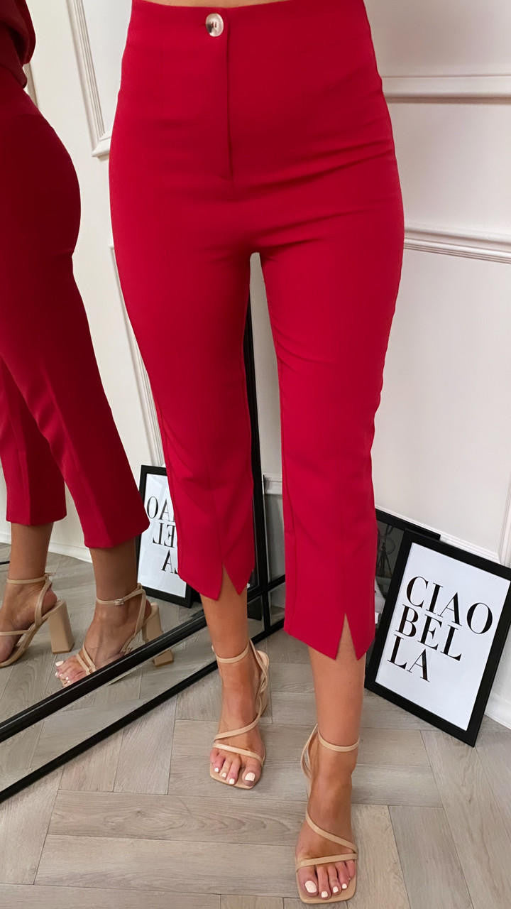 IL Val Cherry Red Suit Trousers 